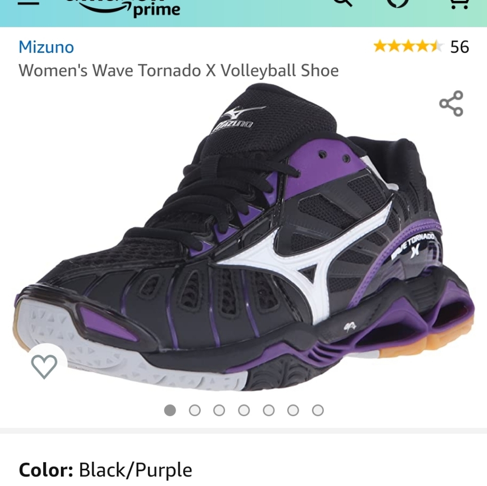 Mizuno Women's Volleyball Shoes Purple & Black